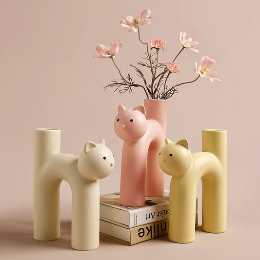 Vase Cat Deco Home