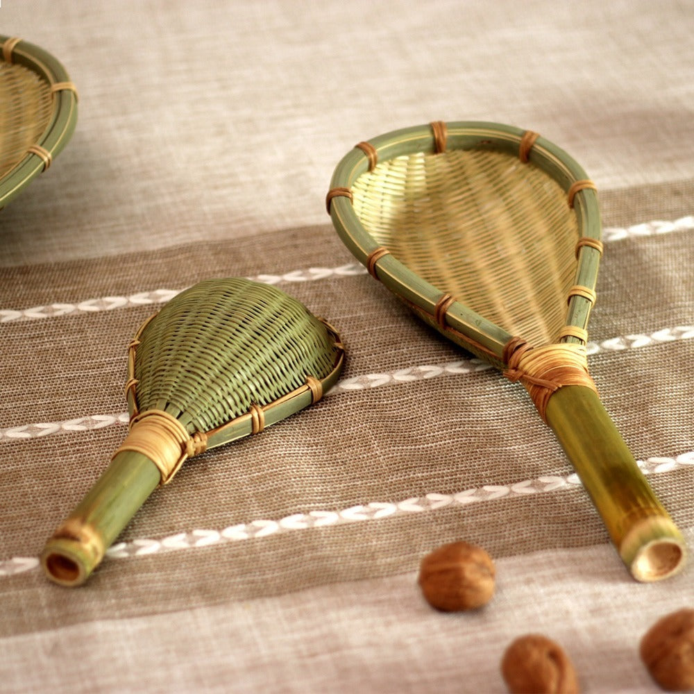 Bamboo woven colander
