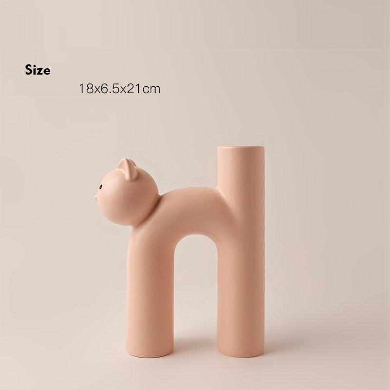 Vase Cat Deco Home