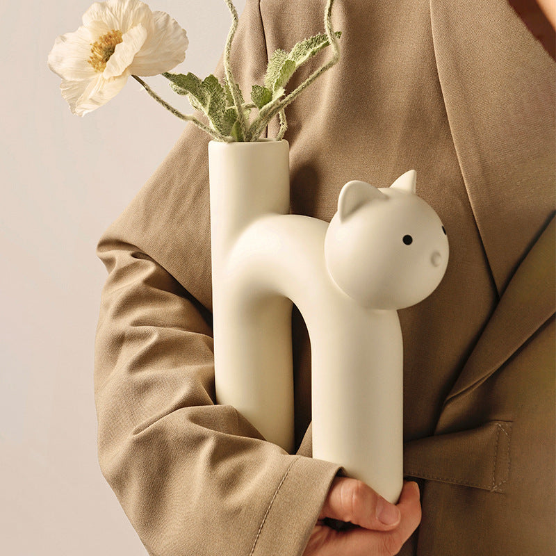 Vase Cat Deco Home